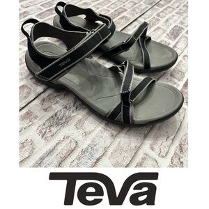 Teva Verra Sandals Black Gray Strappy Women’s 11 Hiking Outdoor‎